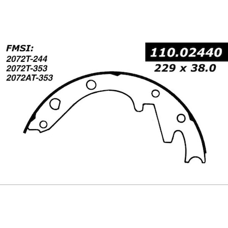 Centric Brake Shoes,111.02440